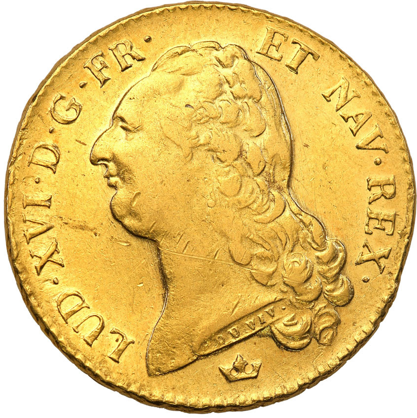 Francja. Ludwik XVI 2 Louis d’or 1791 M, Toulouse